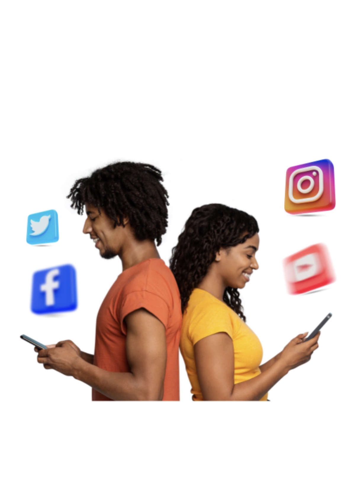 People using social media